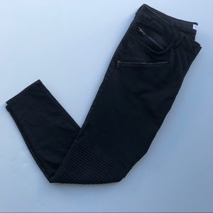 Zara Black Moto Skinny Jeans